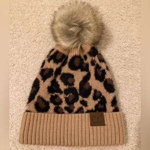 C.C. Leopard Print Winter Hat